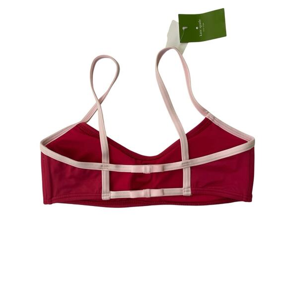 Kate Spade Bikini Top Padded Rose Pink Bows Details Sz XS Preppy Coquette - Picture 7 of 11